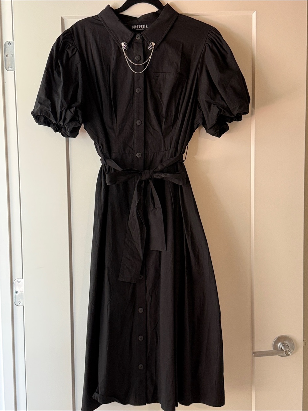 Disturbia Skeleton Collar 💀 Midi Shirt Dress Size 12